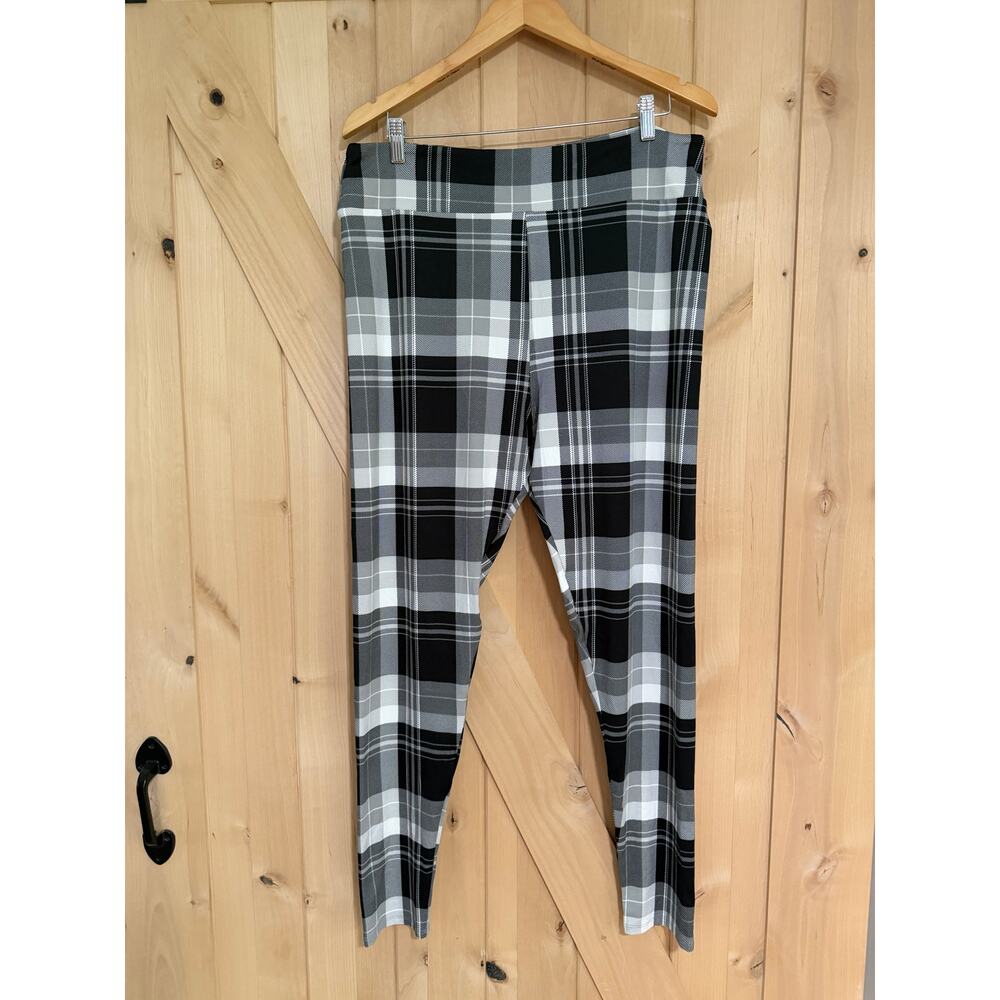 LulaRoe | NWOT Black White Plaid Leggings | Size TC2 (20-26)